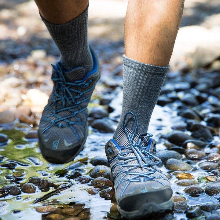 Injinji 2.0 Outdoor nuwool Midweight Crew Socken L Charcoal & Black, L Charcoal & Black