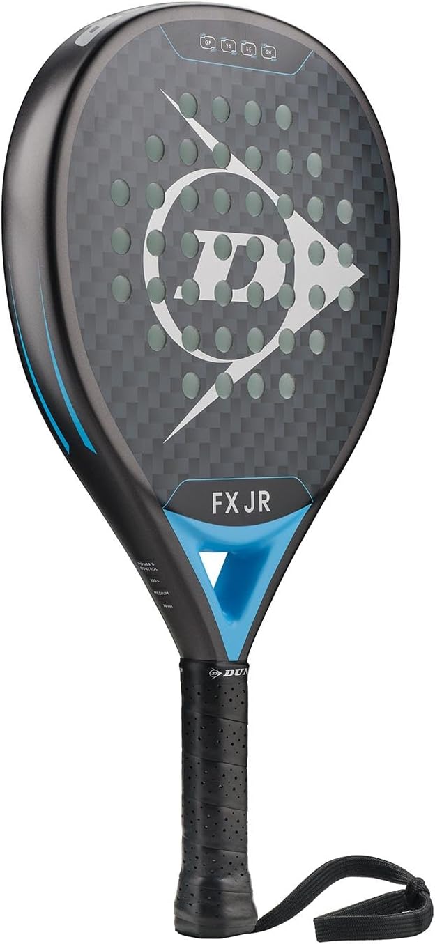 Dunlop FX Padel Schläger – Graphit- und Carbonrahmen – Für Junioren, Anfänger und Fortgeschrittene S