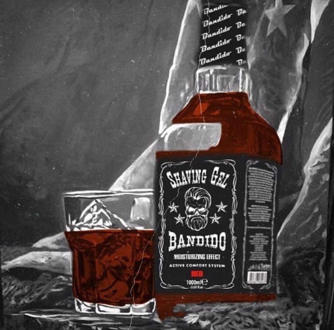 Bandido Shaving Gel Men RED 2er-Set (2 x 1000ml) Rasiergel blau transparent Männer Rasur Herren nich
