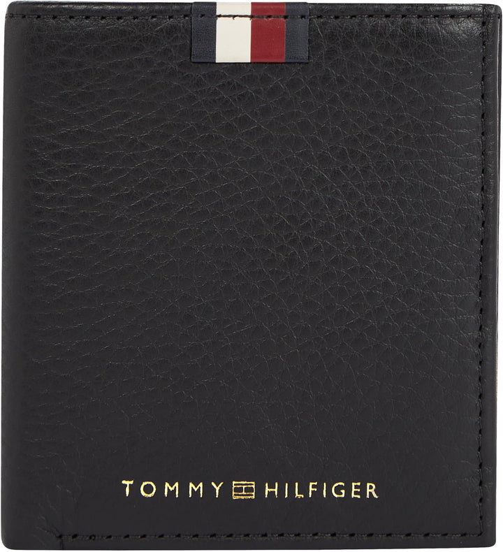 Tommy Hilfiger Herren Portemonnaie Trifold mit Münzfach, Schwarz (Black), Onesize