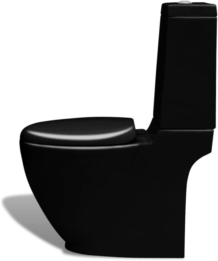 Willood Stand-WC & Bidet Set Schwarz Keramik Bodenstehend Softclose Sitz