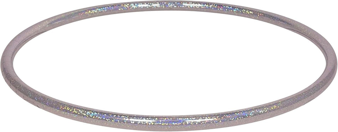hoopomania Kinder Hula Hoop, Glitter Farben, Ø60/70/80cm Ø70cm Silber, Ø70cm Silber