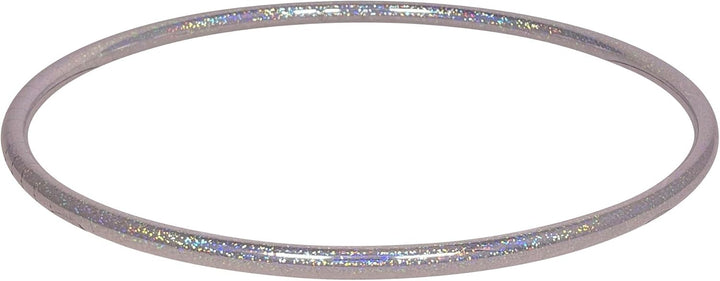hoopomania Kinder Hula Hoop, Glitter Farben, Ø60/70/80cm Ø80cm Silber, Ø80cm Silber
