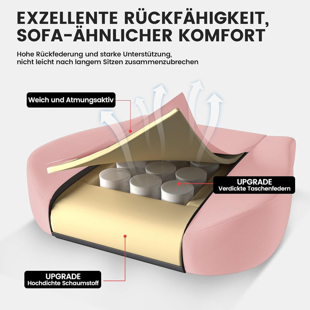 GTPLAYER Gaming Stuhl Stoff, Gaming Sessel mit Taschenfederkissen, ergonomischer Drehstuhl, Gamer St