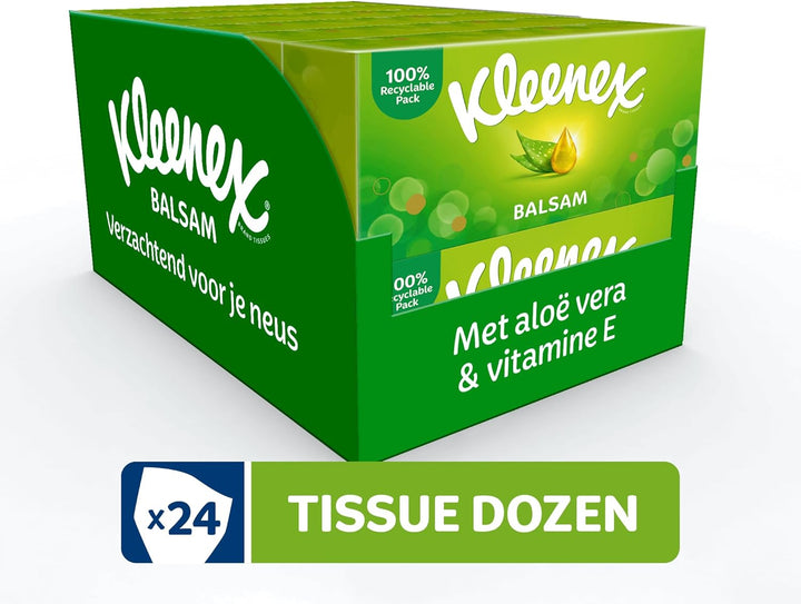 Kleenex Balsam Taschentücher - 1536 Taschentücher - 24 Stück - Vorteilspack