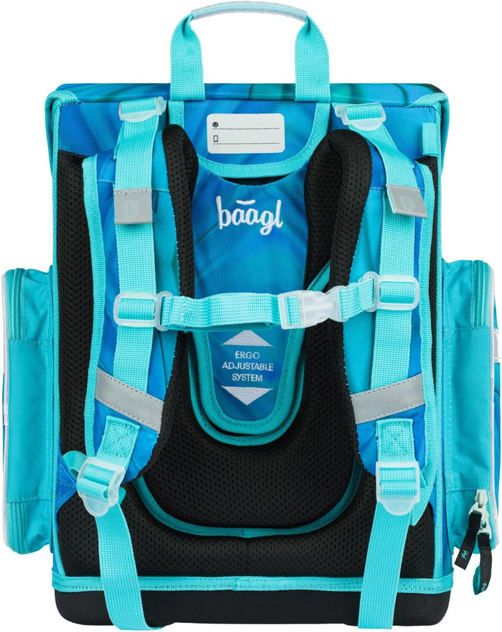 Baagl Schulranzen Mädchen Set 5 Teilig, Ergo Schultasche ab 1. Klasse, Ergonomische Grundschule Ranz