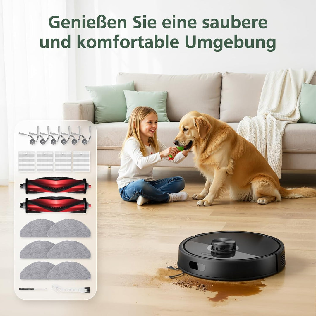 20 Stück Zubehör Ersatzteile für Roborock Q7 M5/Q7 M5+/Q7 L5/Q7 L5+ Saugroboter, 2 Rollenbürste, 4 H