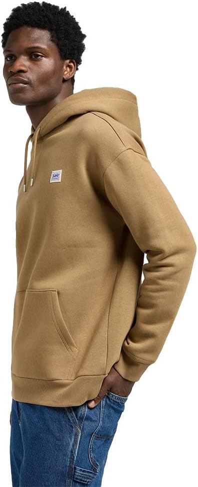 Lee Herren Ww Hoodie Hooded Sweatshirt S Dark Khaki, S Dark Khaki