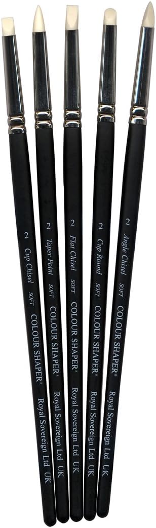 Colour Shaper CSH11902 Gummipinsel-Set, Grösse 2, elfenbein