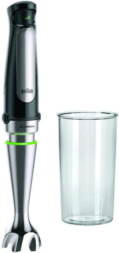 Braun MultiQuick 7 MQ 7000X Stabmixer inkl. 600 ml Mix- & Messbecher, 1000 Watt, schwarz & Braun Kaf