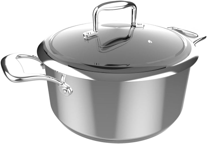 Cecotec Polka Classy 24 Pot Stahl, Durchmesser 24 cm, Fassungsvermögen 4 l, Edelstahl 18/10, Antihaf