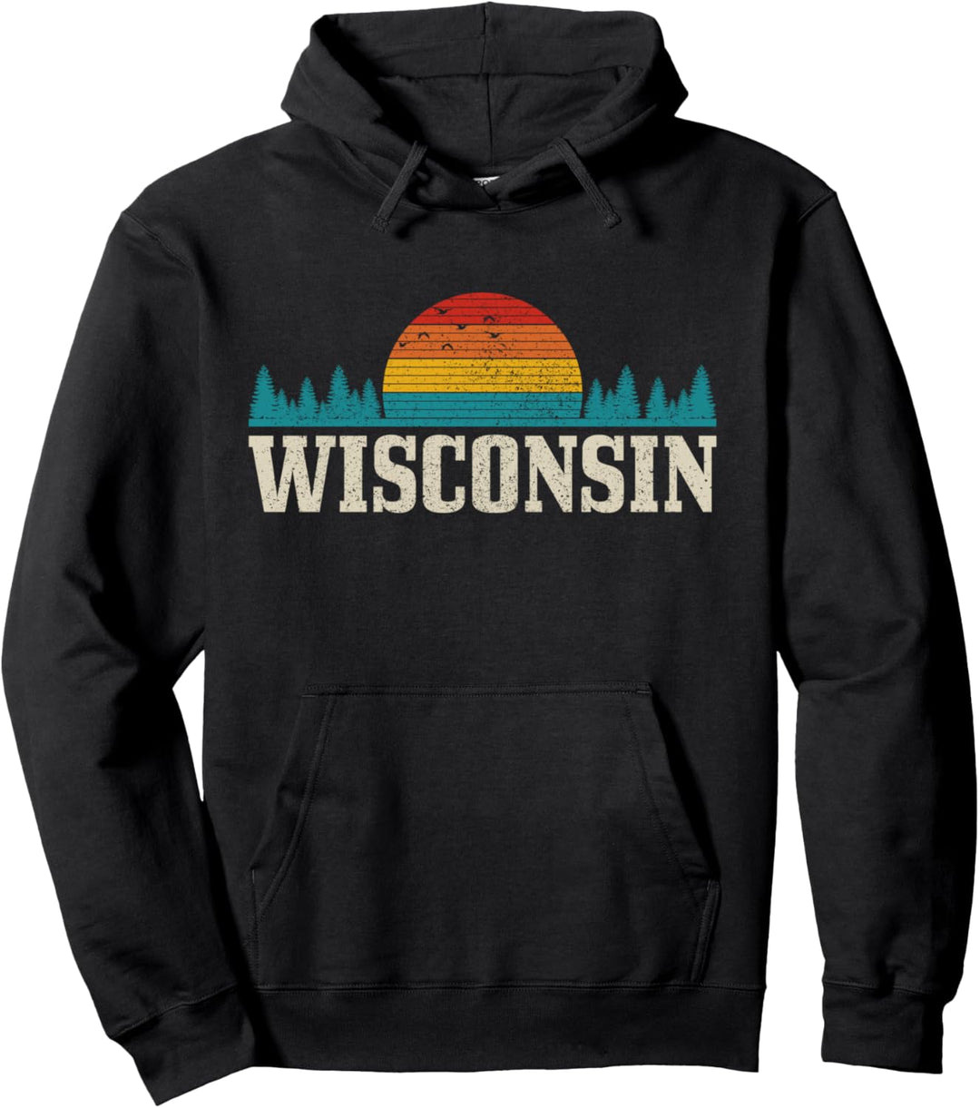 Wisconsin Vintage USA Amerika Souvenir Pullover Hoodie