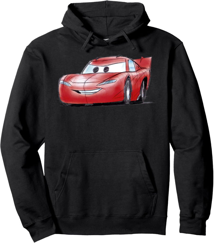 Disney Pixar Cars Lightning McQueen Sketch Portrait Pullover Hoodie