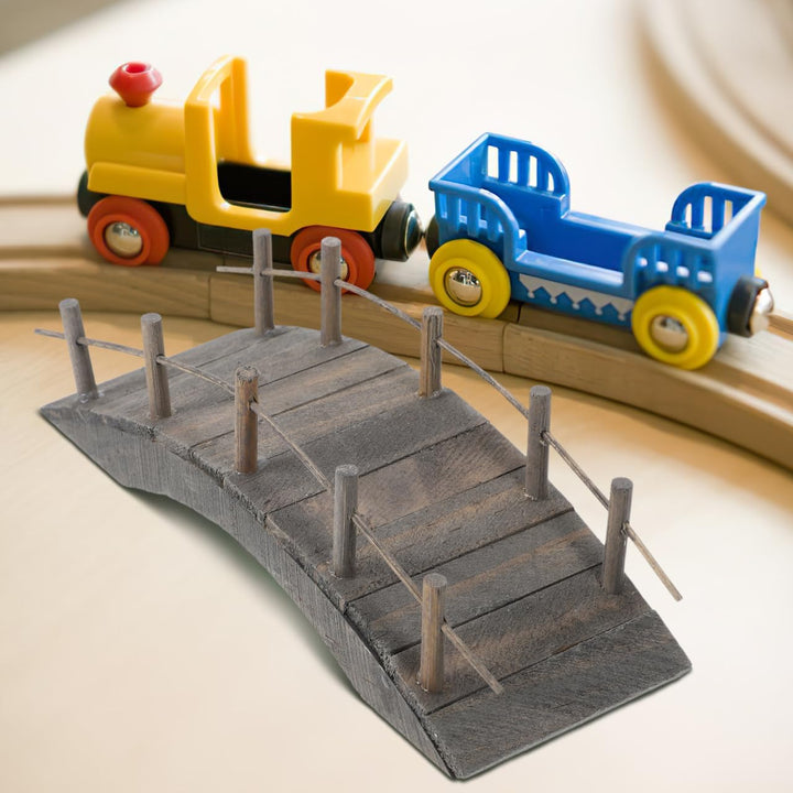 CLISPEED Miniatur GartenbrüCke HolzbrüCke BogenbrüCke FüR Puppenhaus Deko Mikrolandschaft Bonsai Zub
