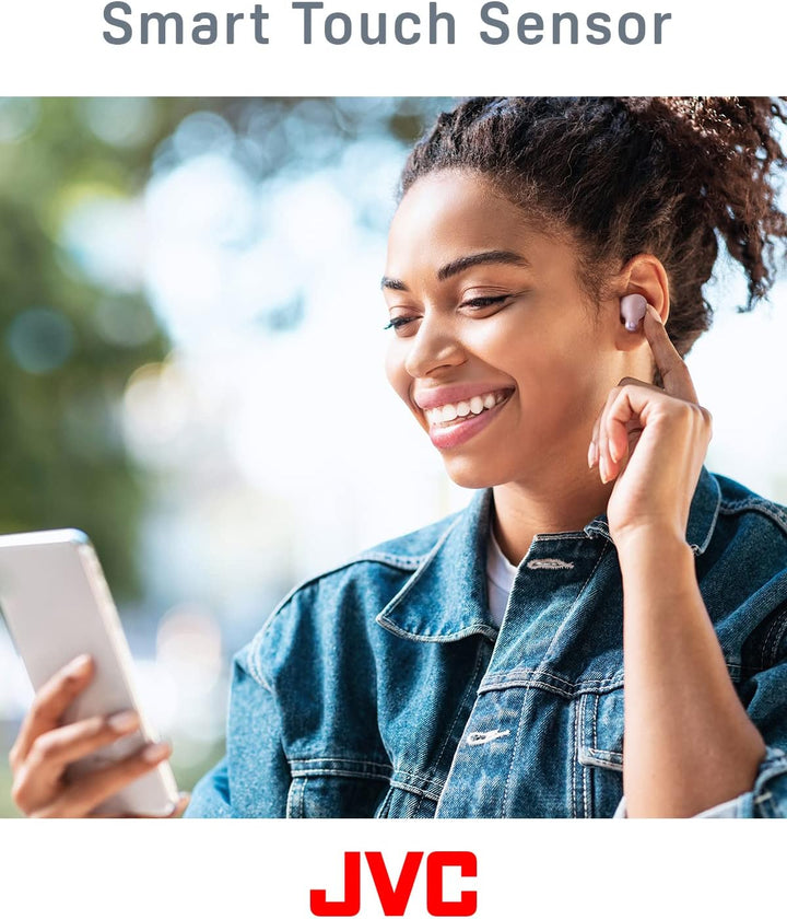 JVC HA-Z250T-P True Wireless Kopfhörer mit aktiver Geräuschunterdrückung, weiche & komfortable Memor