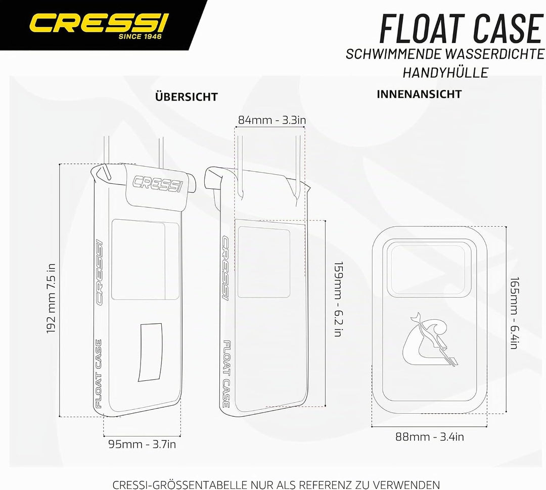 Cressi Unisex-Adult Float Floating Dry Phone Case Schwimmende und wasserdichte Abdeckung für Geräte