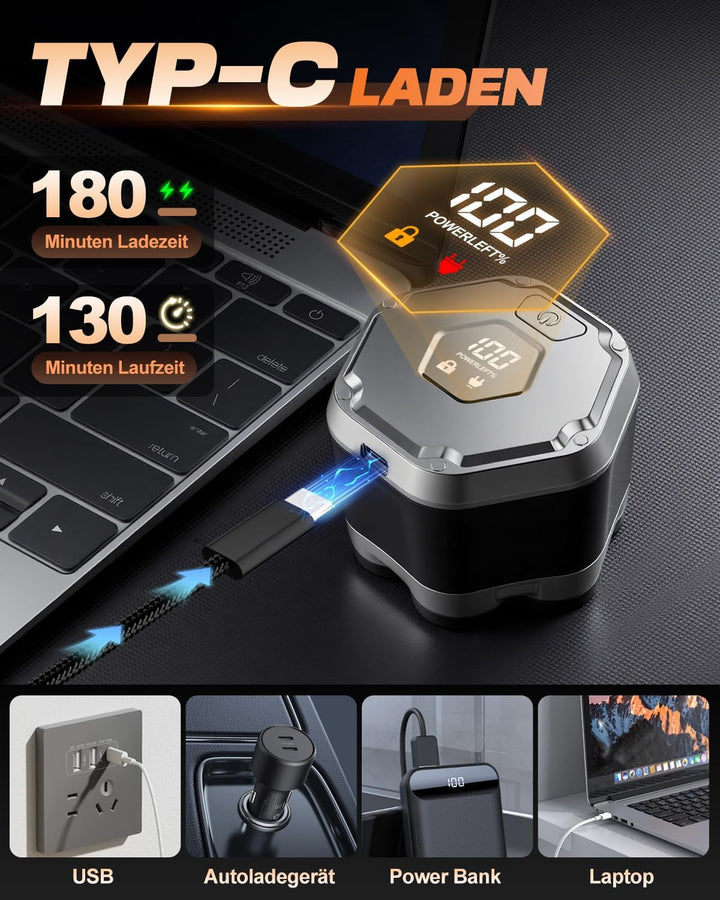 Glatzenrasierer Herren 7D mit LED Display, IPX5 Wasserdichtem Kopf Rasierer Herren, Elektrischer Kop