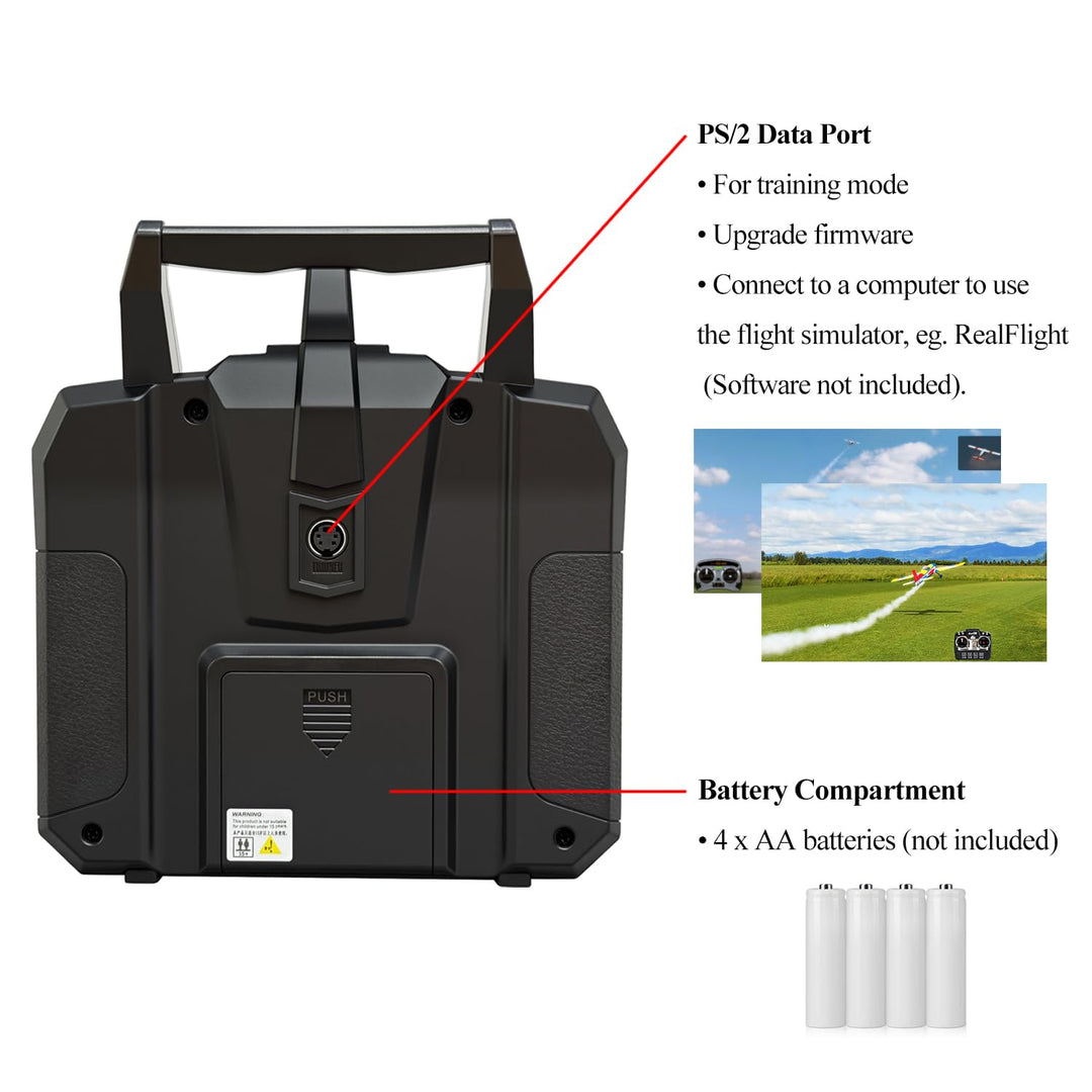 HAWK'S WORK FS-i6X 10 Kanal Sender Set, 2.4GHz RC Controller mit Empfänger für Drone Multirotor RC F