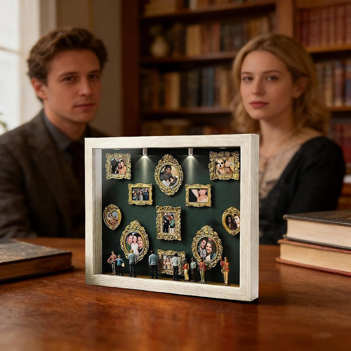 Mini Museum Bilderrahmen Personalisiert„Museum of Us“, 3D Bilderrahmen Personalisiert Mit Fotos- DIY