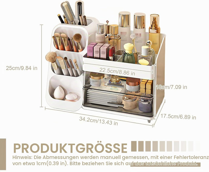 Multifunktion Kosmetik-Organizer mit grossem Fassungsvermögen,Make up Organizer mit Schubladen,Einfa
