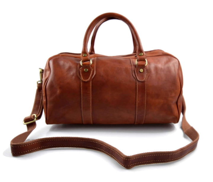 Leder reisetasche manner damen mit griffen schultertasche leder honig tasche made in Italy weekend t