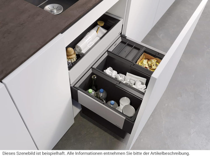 BLANCO SELECT II 60/4 Orga | Kunststoff, Alu | 60er Unterschrank | Auszugssystem zur Frontanbindung