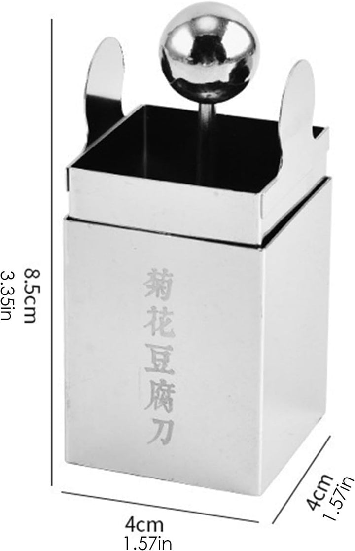 Bean Curd Flower Cutter, Wensi Bean Slicer Tool, Cheese Cutter, Square Pressing Mold, Manual Kitchen