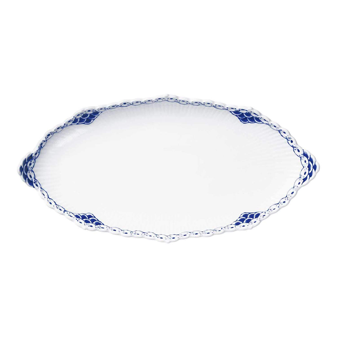 Royal Copenhagen Princess Ovale Platte aus Porzellan in der Farbe Blau-Weiss, Durchmesser: 24,5cm, 1