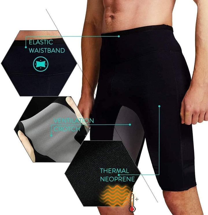 Martiount Männer Schweiss Sauna Shorts Herren Hot Sweat Sauna Hose Neopren Body Shaper Hosen Effekt