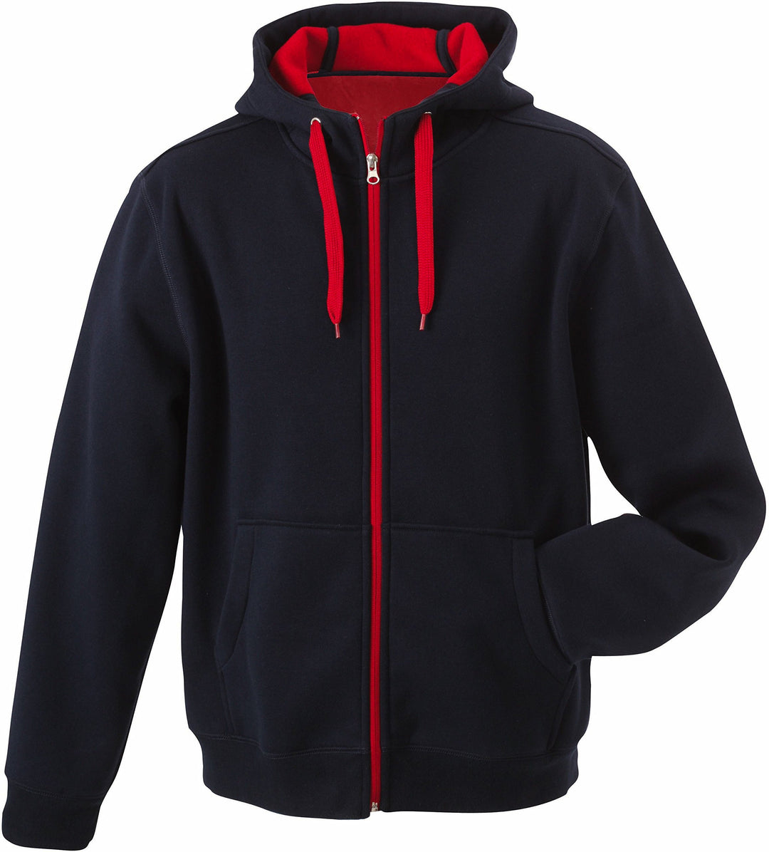 James & Nicholson Mens Doubleface Jacket navyblau/rot,XL