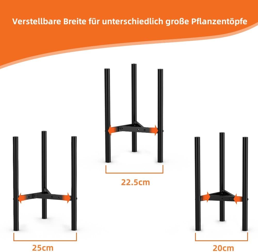 Bomclap Pflanzenständer aus Metall, Verstellbarer Blumentopfständer Moderner Blumentopfhalter für In