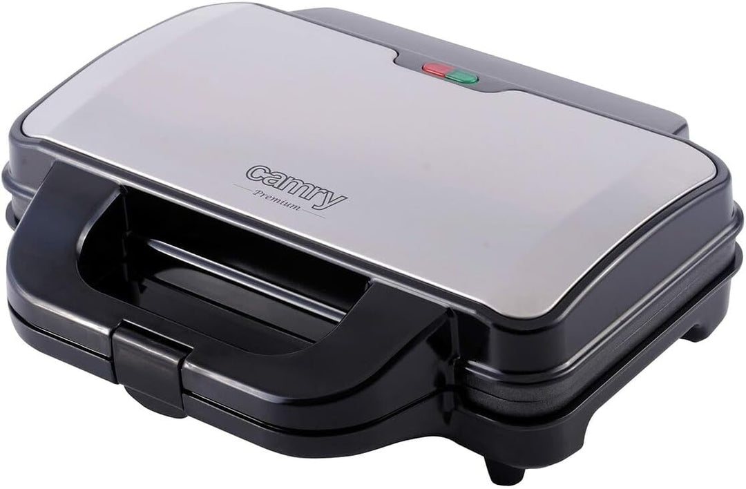 CAMRY CR 3054 Sandwichmaker XL, Toaster, 1300 W, Grillplatte mit feuerfestem Griff, Kontaktgrill mit
