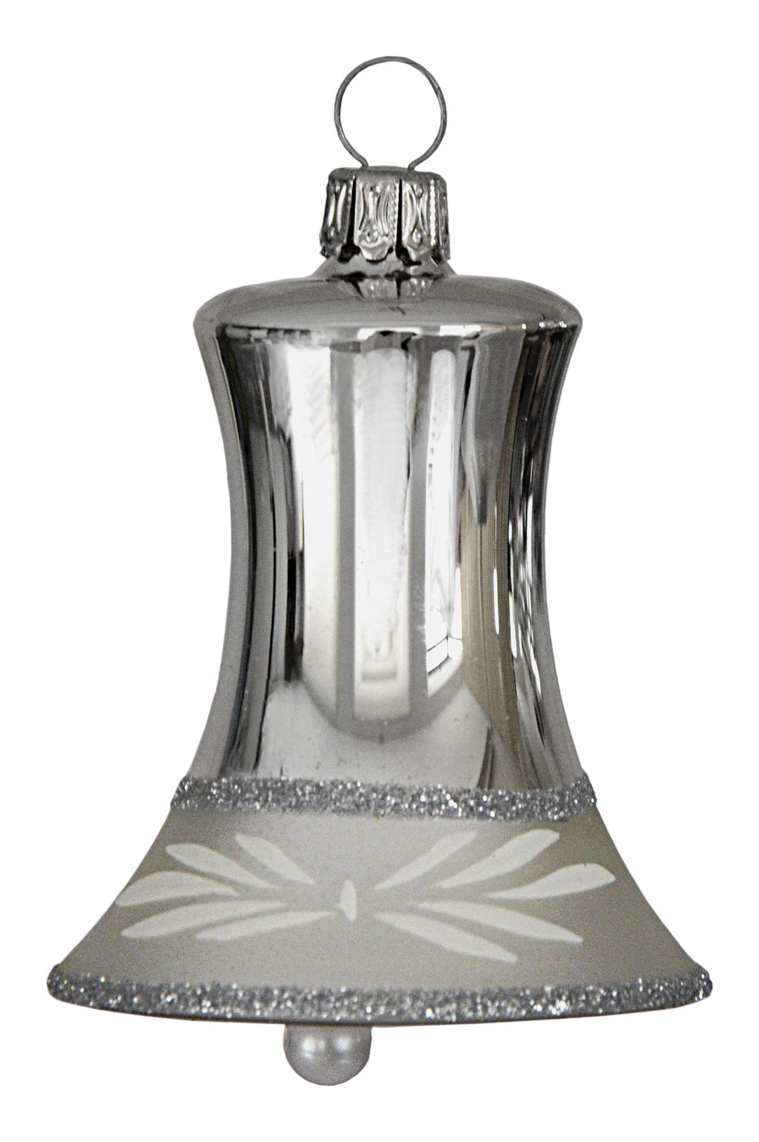 Glocke mit Klöppel Wanda Silber mundgeblasen, handbemalt