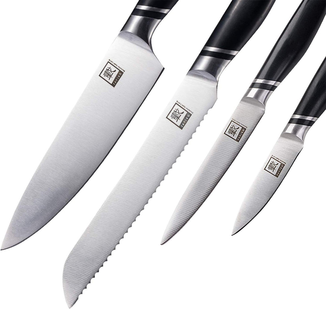zayiko NAMI Messerset, 4-teilig, Chef- &amp; Brotmesser aus deutschem Edelstahl 4er Set, 4er Set