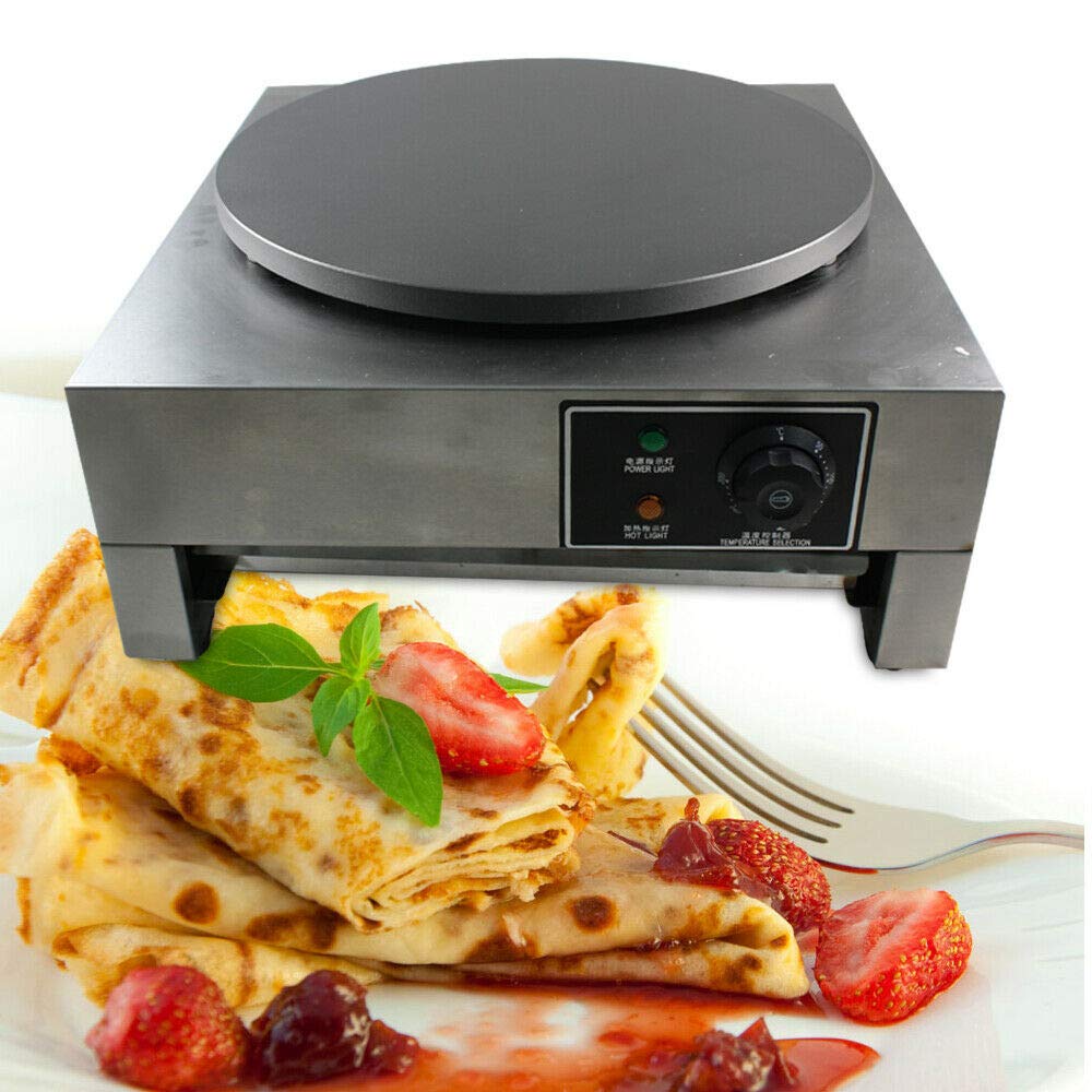 Crêpes-Maker, Crepes-Eisen für Süsse oder Herzhafte Crepes mit 40 cm Ø 3000 W Crepesmaker Antihaftbe