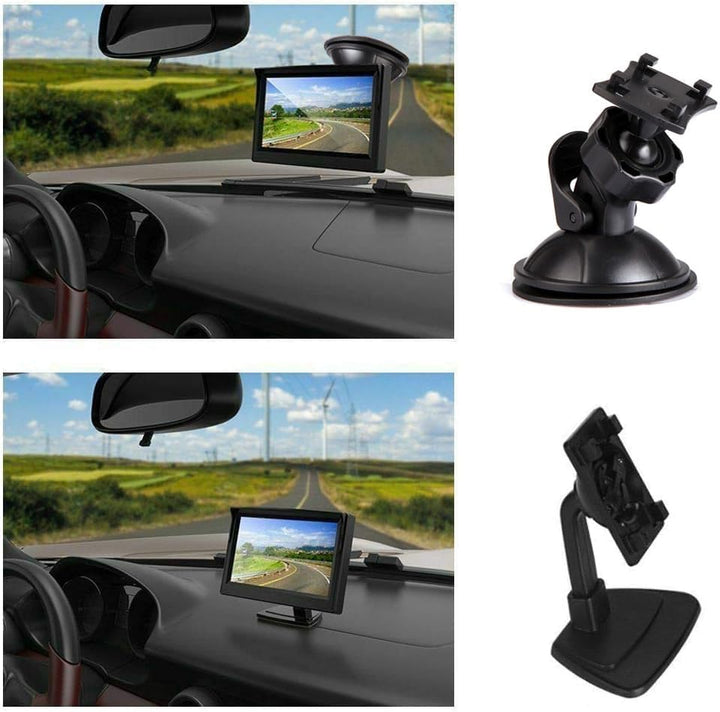 4Pin Auto-Rückfahrkamera Parkassistenzsystem, 12V-24V 5 "TFT LCD HD Farb-Rückfahrmonitor + 8 LEDs Na