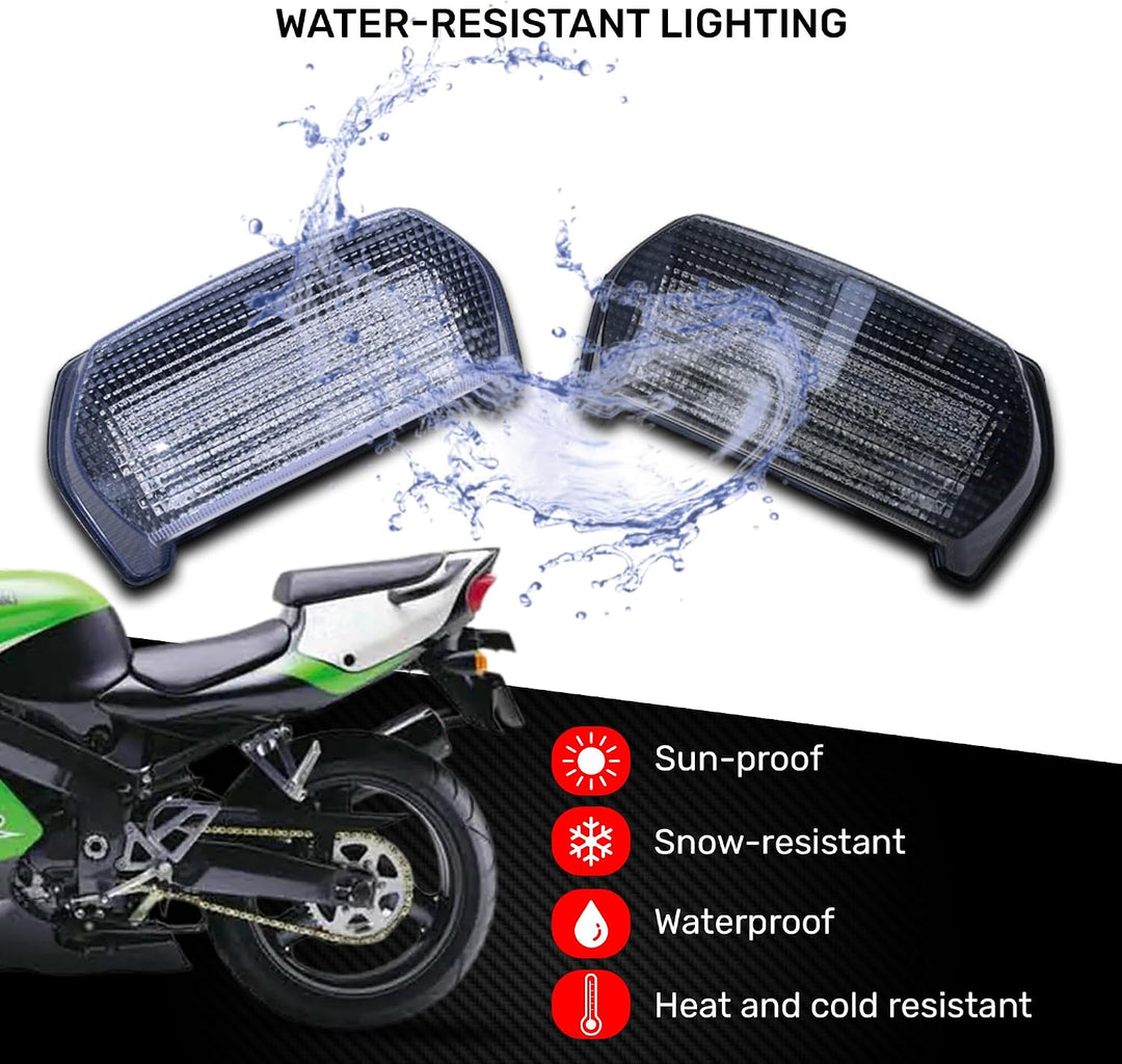 aVDB-moto LED Bremslicht/Rücklicht kompatibel mit KAWASAKI GPZ 1100 1995-1998 Plug &amp; Play mit integr