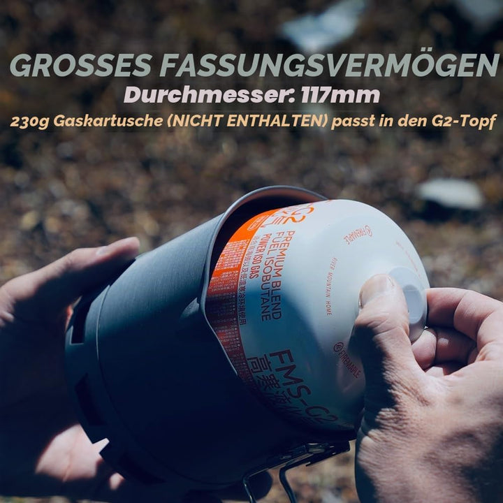 Fire-Maple Petrel G2 Ultraleichtes Kochset – Kompaktes und Schnell Kochendes Camping Topfset mit Koc