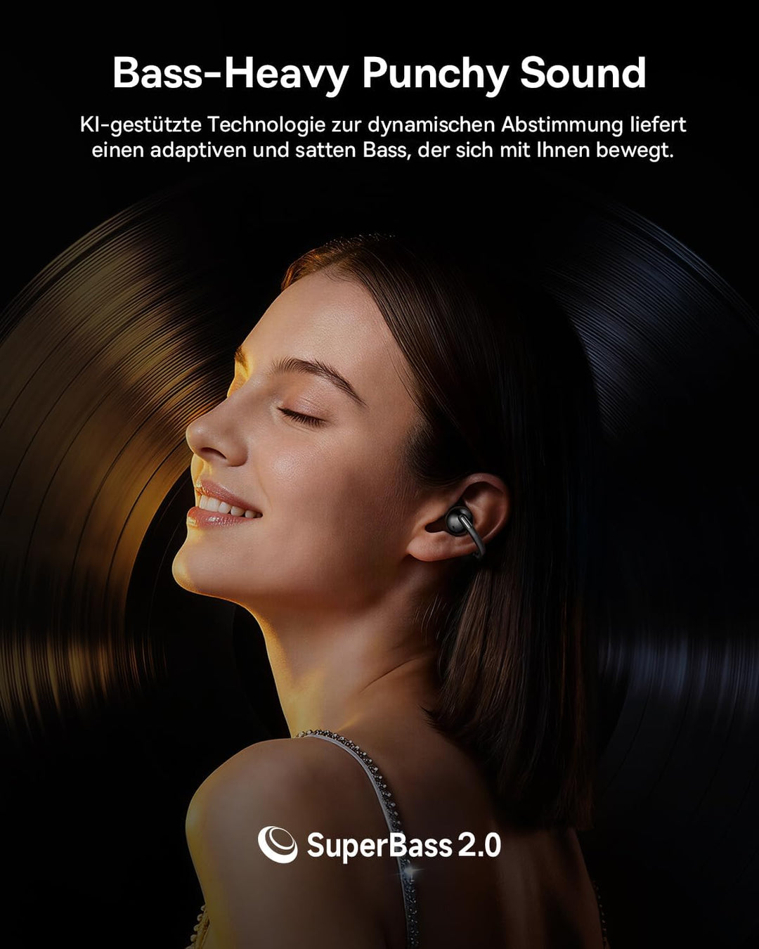 Baseus MC2 Air Open Ear Kopfhörer, Clip-On Earbuds mit CloudComfort, SuperBass 2.0, Bluetooth 6.0, 4