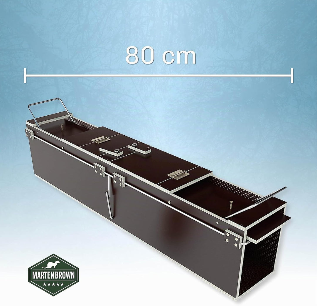 Martenbrown® Kleintierfalle 80cm I Dient auch als Katzenfalle I Kleintier Kastenfalle I Lebendfalle