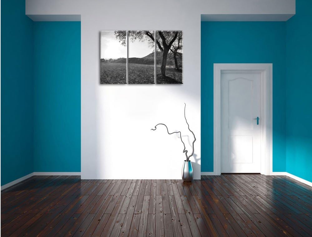 Pixxprint Landschaft im Herbst Kunst / 3-Teilig/Gesamtmass 120cm Leinwandbild bespannt auf Holzrahme