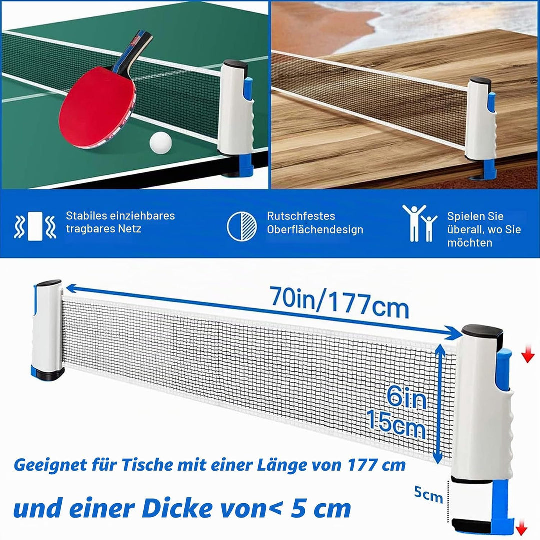 Baozun Tischtennisschläger Set, Tischtennis Set Tischtennis-Schläger mit 2 Tischtennisschlägern, 3 B