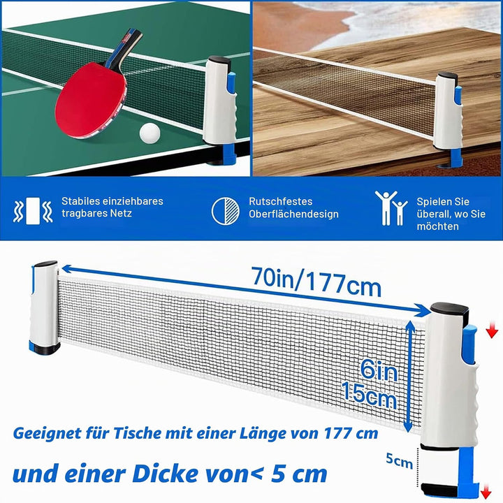 Baozun Tischtennisschläger Set, Tischtennis Set Tischtennis-Schläger mit 2 Tischtennisschlägern, 3 B