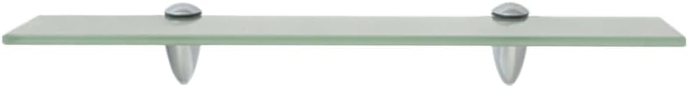 vidaXL Wand Regal Glasregal Glasboden Glasablage Badregal Mattiert 50x10 cm 8 mm Weiss 50 x 10 cm/1,