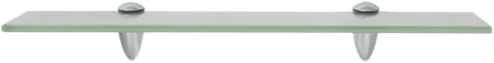 vidaXL Wand Regal Glasregal Glasboden Glasablage Badregal Mattiert 50x10 cm 8 mm Weiss 50 x 10 cm/1,