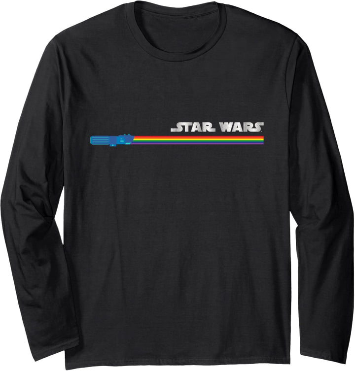 Star Wars Logo Rainbow Lightsaber Langarmshirt