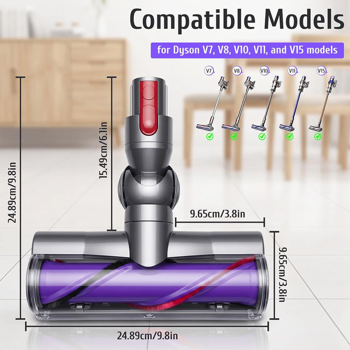 Elektrische Bodendüse Passend für Dyson V7 V8 V10 V11 V15 Motorhead Bürste | Ersatzbürste Motorhead