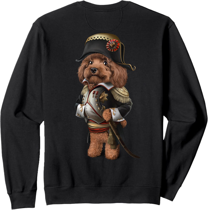 Pudelhund als Kaiser Napoleon Bonaparte aus Frankreich Sweatshirt