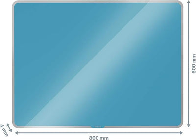 Leitz magnetisches Whiteboard aus Glas, 800 x 600, Sanftes Blau, Cosy-Serie, 70430061 800 x 600mm Sa