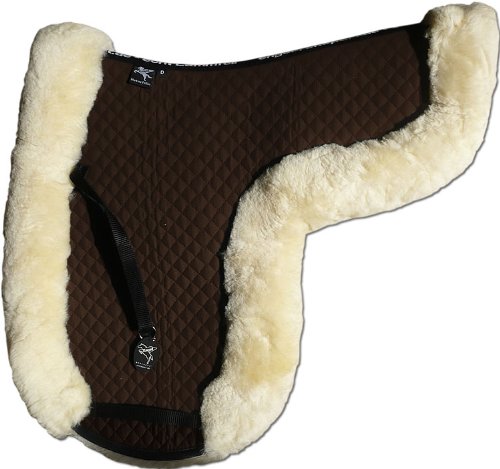 Engel Reitsport Lammfell Satteldecke SADEK4 Unterseite komplett Fell Fellkranz mocca-mocca Dressur (